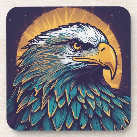 Majestic Bald Eagle Getränkeuntersetzer (Vorderseite)