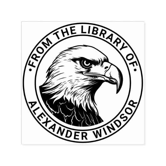 Majestic Bald Eagle Head #5 Bibliotheksname Permastempel (Design)