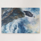 Majestic Bald Eagle mit Blick auf den Ozean Puzzle (Horizontal)
