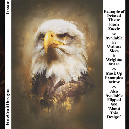 Majestic Bald Eagle, Ölstil Art EF5L Decoupage Seidenpapier