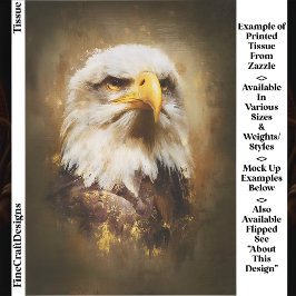 Majestic Bald Eagle, Ölstil Art EF5R Decoupage Seidenpapier