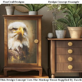 Majestic Bald Eagle, Ölstil Art EF5R Decoupage Seidenpapier