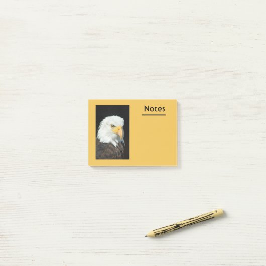 Majestic Bald Eagle Portrait Post-it Klebezettel (Auf Schreibtisch)