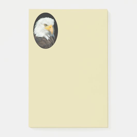 Majestic Bald Eagle Portrait Post-it Klebezettel (Vorderseite)