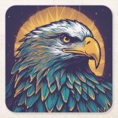 Majestic Bald Eagle Rechteckiger Pappuntersetzer (Vorderseite)