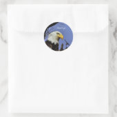 Majestic Bald Eagle Runder Aufkleber (Tasche)