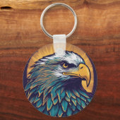 Majestic Bald Eagle Schlüsselanhänger (Rückseite)