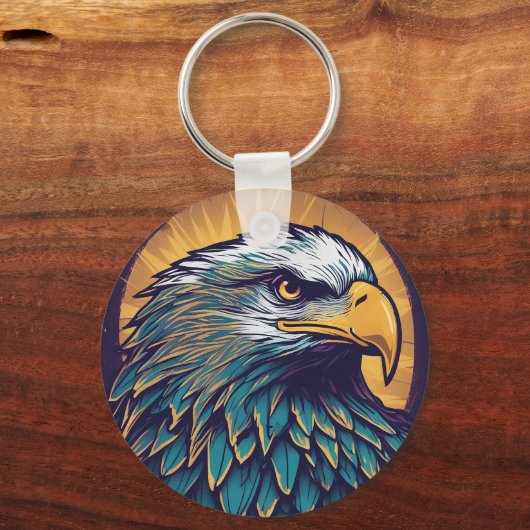 Majestic Bald Eagle Schlüsselanhänger (Rückseite)