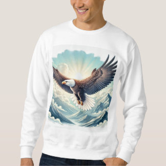 "Majestic Bald Eagle Sweatshirt: Über den Mund rag Sweatshirt