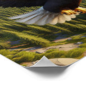 Majestic Bald Eagle: Ungezähmte Wildnis Poster (Ecke)