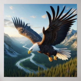 Majestic Bald Eagle: Ungezähmte Wildnis Poster