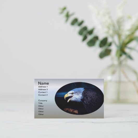Majestic Bald Eagle Visitenkarte (Stehend Vorderseite)