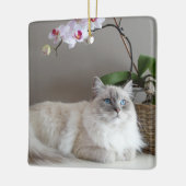 Majestic Balinese Cat Keramikornament (Links)