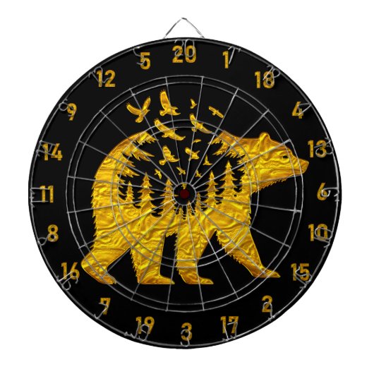 Majestic Bären Design für Gamer Dartscheibe (vorne)