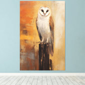Majestic Barn Owl, ölgemalt Leinwanddruck (Insitu (Holzboden))