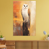 Majestic Barn Owl, ölgemalt Leinwanddruck (Insitu (Wohnzimmer))