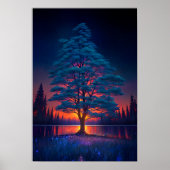 Majestic Baum, Red Sunset Poster (Vorne)