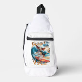 Majestic Beagle surfen im Riesenwald Crossbody Bag (Vorderseite)