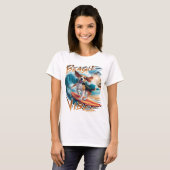 Majestic Beagle surfen im Riesenwald T-Shirt (Vorne ganz)