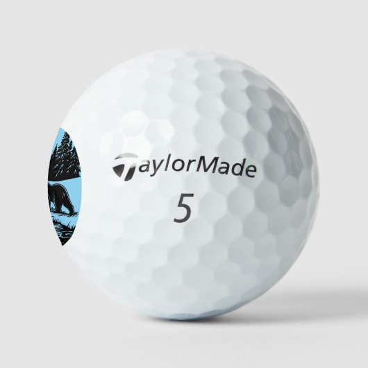 Majestic Bear by the Pond Golf Balls Golfball (Logo)