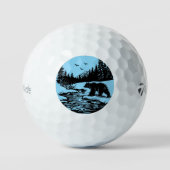 Majestic Bear by the Pond Golf Balls Golfball (Vorderseite)