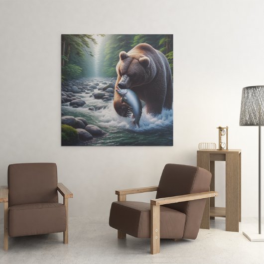 Majestic Bear Catch Poster