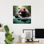 Majestic Bear Catch Poster (Heimbüro)