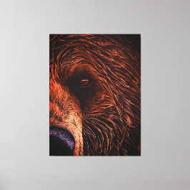 Majestic Bear Portrait Art – Close-Up Wild Animal Leinwanddruck