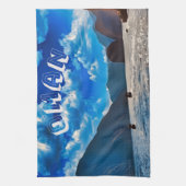 Majestic Beauty of Oman's Coastal Paradise Geschirrtuch (Vertikal)