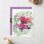 Majestic Bee Balm Mitteilungskarte (Vorderseite/Rückseite Beispiel)