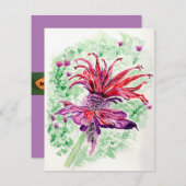 Majestic Bee Balm Mitteilungskarte (Vorne/Hinten)