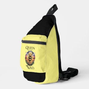 Majestic Bee: Königin der Wildnis Crossbody Bag