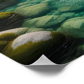 Majestic Begegnung: Bären und Fisch im Streit Poster (Ecke)