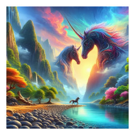 Majestic Begegnung in einem farbenfrohen Tal - Ele Fotodruck