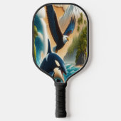 Majestic Begegnung: Orca und Orca Whale Pickleball Schläger (Vorderseite)