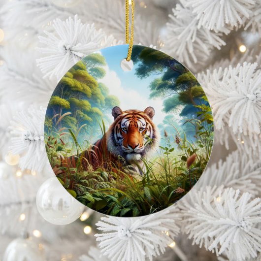 Majestic Bengal Tiger Keepsake Keramik Ornament