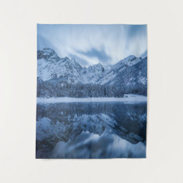 Majestic Berge reflektieren Fusine Lake, Italien Wandteppich