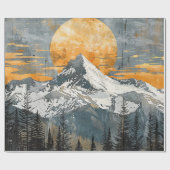 Majestic Berglandschaft - Rustikale Natur Geschenkpapier (Flach)