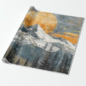 Majestic Berglandschaft - Rustikale Natur Geschenkpapier (Ungerollt)