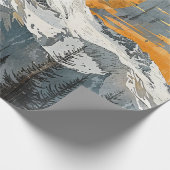 Majestic Berglandschaft - Rustikale Natur Geschenkpapier (Ecke)
