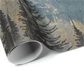 Majestic Berglandschaft - Rustikale Natur Geschenkpapier (Rolleneckpunkt)