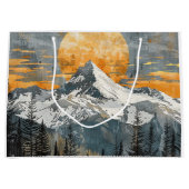 Majestic Berglandschaft - Rustikale Natur Große Geschenktüte (Vorderseite)