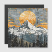 Majestic Berglandschaft - Rustikale Natur Magnetkarte (Vorne/Hinten)