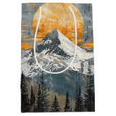 Majestic Berglandschaft - Rustikale Natur Mittlere Geschenktüte (Vorderseite)