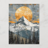 Majestic Berglandschaft - Rustikale Natur Postkarte (Vorderseite)