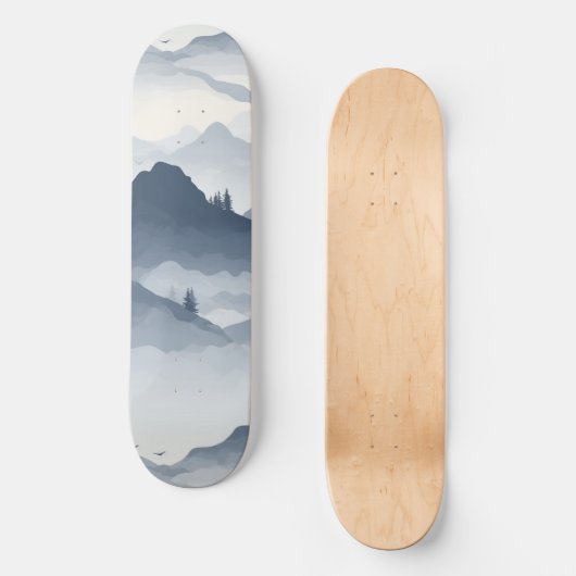 Majestic Berglandschaft Skateboard (Vorderseite)