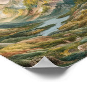 Majestic Bergwelt Malerei Poster (Ecke)