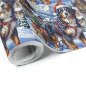Majestic Bernese Mountain Dog Alpine Christmas Geschenkpapier (Rolleneckpunkt)