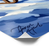 Majestic Bernese Mountain Dog Alpine Christmas Poster (Ecke)