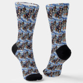 Majestic Bernese Mountain Dog Alpine Christmas Socken (Gewinkelt)